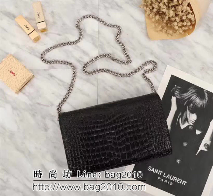 YSL聖羅蘭 鱷魚紋 大容量牛皮挎包 27712-1 YAS1167
